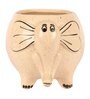 White Ceramic Elephant Shape Flower Pot