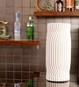 White Ceramic Eloquent Spiral 3D Vase