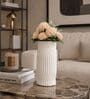 White Ceramic Eloquent Spiral 3D Vase
