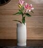 White Ceramic Eloquent Spiral 3D Vase