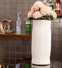 White Ceramic Eloquent Spiral 3D Vase