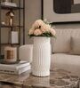 White Ceramic Eloquent Spiral 3D Vase