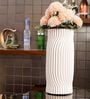 White Ceramic Eloquent Spiral 3D Vase