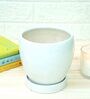 White Ceramic Fountain Desk Pot