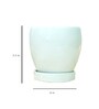 White Ceramic Fountain Desk Pot
