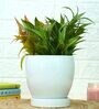 White Ceramic Fountain Desk Pot