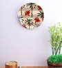 Multicolor Ceramic Winstar Floral Decorative Plate