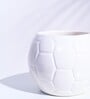 White Ceramic Football Shape Desk Pot Desk Pot