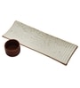 Rectangle Ceramic Serving Platters (Set of 2) with Dip Bowl