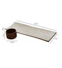 Rectangle Ceramic Serving Platters (Set of 2) with Dip Bowl