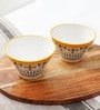 White Ceramic Japanese Bowl (Pack of 2)