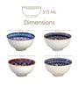 White Ceramic Japanese Bowl (Pack of 4)
