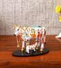 White Ceramic Kamdhenu Cow Showpiece 6'' Height