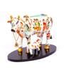 White Ceramic Kamdhenu Cow Showpiece 6'' Height