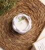 White Ceramic Lotus-Shaped Scented Candle