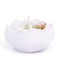 White Ceramic Lotus-Shaped Scented Candle
