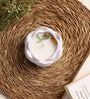 White Ceramic Lotus-Shaped Scented Candle