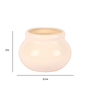 White Ceramic Matki Shape Flower Pot