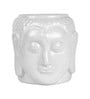 White Ceramic Medium Buddha Shape Planter