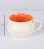 Marvel 450ml White & Orange Ceramic (Set of 2) Dinner Bowl