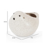 White Ceramic Small Bird Pot