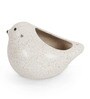 White Ceramic Small Bird Pot