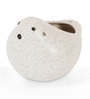 White Ceramic Small Bird Pot