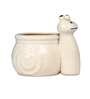 White Ceramic Snail Shape Flower Pot