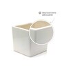 White Ceramic Square Planters