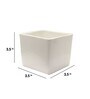 White Ceramic Square Planters