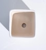 White Ceramic Square Shape Desk Pot Planter