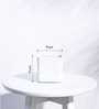 White Ceramic Square Shape Desk Pot Planter