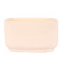 White Ceramic Square Shape Flower Pot, Set Of 3