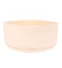 White Ceramic Square Shape Flower Pot, Set Of 3