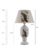 White Ceramic Shade Table Lamp with Metal Base