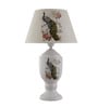 White Ceramic Shade Table Lamp with Metal Base