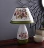 White Ceramic Shade Table Lamp with Metal Base