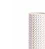 White Ceramic Zig Zag Blossom 3D Vase