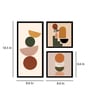 Classic Motif Engineered Wood Framed Abstract Art Prints (Set of 3)