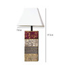 Margot White Cloth Shade Night Lamp With Wood Base