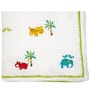 Cocobee White Animal Cartoon Print Baby Quilt in White Colour