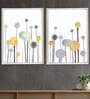 White Canvas Framed Floral Art Print Set of 2