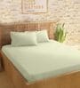 white 210TC Cotton stripe 1 Super King Bedsheet with 2 Pillow Covers