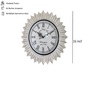 White Colour Engineered Wood Distress Finish Sun Flower Wall Clock
