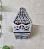 White Colour Sheesham Wood Key Holder in Distress Finish
