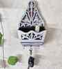 White Colour Sheesham Wood Key Holder in Distress Finish
