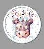 White Plastic Cool Kids Wall Clock