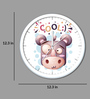 White Plastic Cool Kids Wall Clock