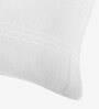 Set of 2 Solid Pattern Cotton White Cushion Covers 16 x 16 inches