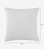 Set of 2 Solid Pattern Cotton White Cushion Covers 16 x 16 inches
